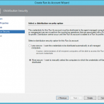 SCOM - Create Run As Account Wizard - Distribution Security page