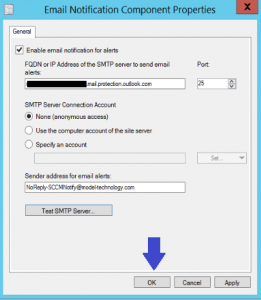 SCCM: Configuring Email Notifications with Office 365 - Model Technology