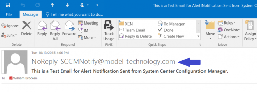 SCCM: Configuring Email Notifications with Office 365 - Model Technology