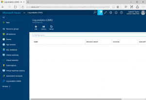 Available Log Analytics (OMS) Workspaces in Azure