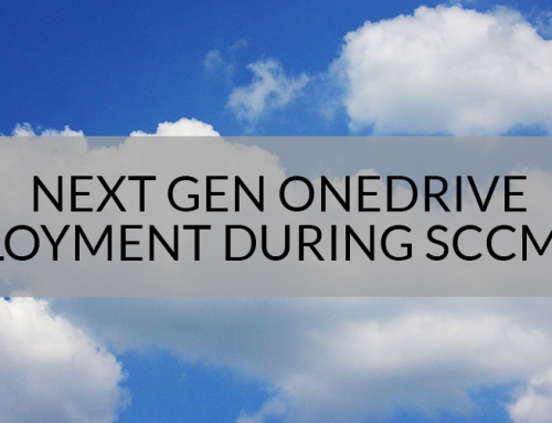 Next Gen OneDrive deployment during SCCM OSD